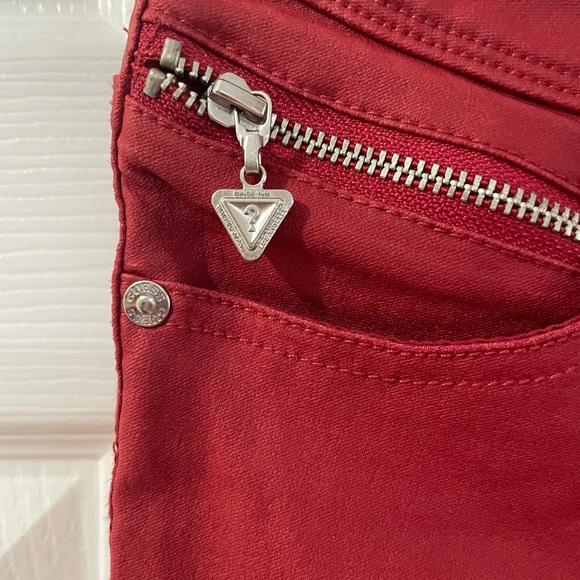 Guess Red Super Skinny Ankle Pants - Picture 5 of 6